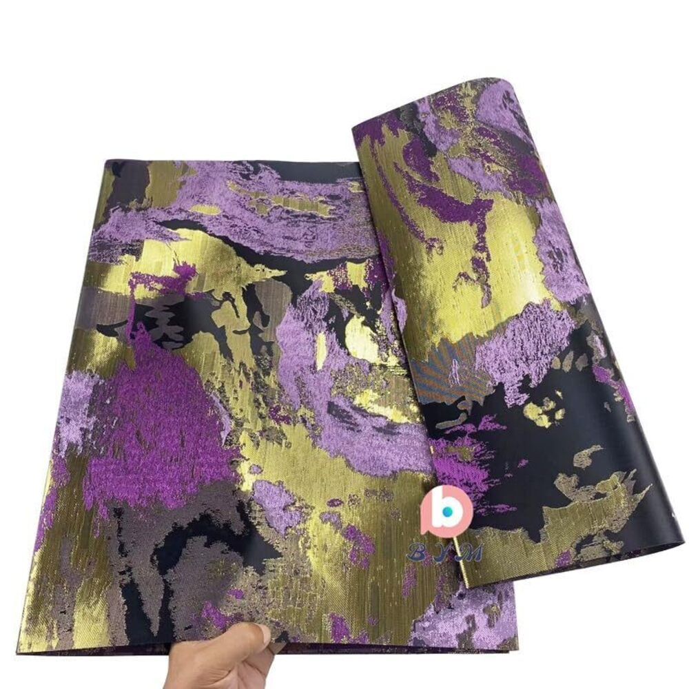 1804 Nigerian SEGO Headtie Gele Luxury 3D African Gold Gele 051 Gandmaster
